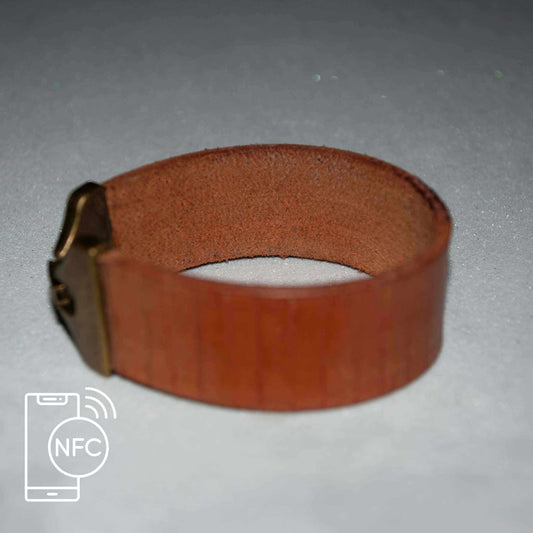 Personalized NFC Bracelet made of italian leather